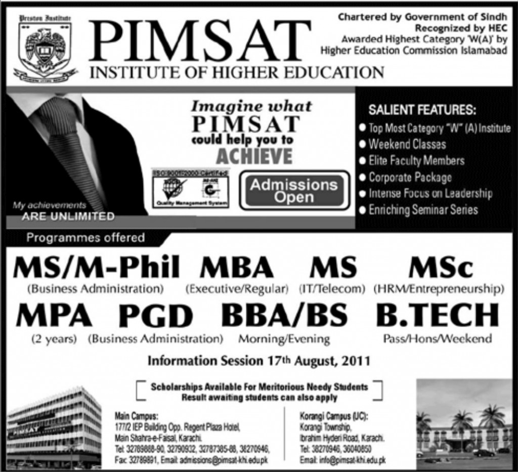 PIMSAT Karachi