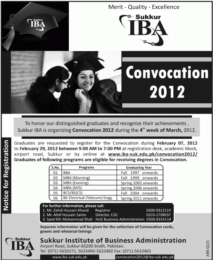 Sukkur IBA Convocation 2012